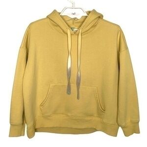 Green Tea Womens Gold Hoodie Size Small